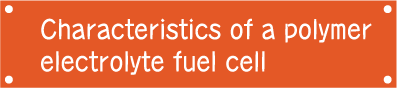 Characteristics of a polymer electrolyte fuel cell 